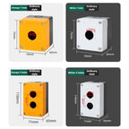 1/2/3/4/5 Hole Button Switch Control Box Button Emergency Stop Dustproof Waterproof IP65 Button Thickened Yellow Gray