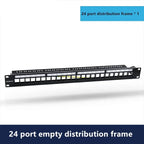 24 Port 19 inch RJ45 Patch Panel Frame Ethernet Rack Keystone Jack Coupler Cat5e Cat6 Cat6A Cat7 Network Cabinet Cable Internet