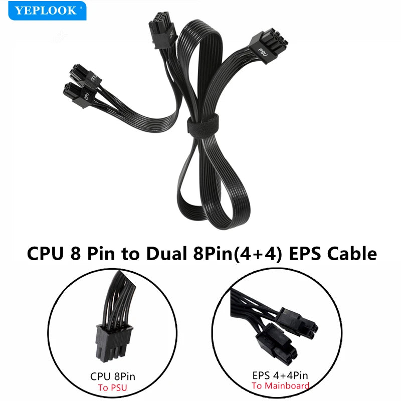 Modular Power Cable for Chieftec Polaris 750W 650W 550W GOLD Fully Modular Power, GPU PCIe 8Pin, CPU 4+4Pin, SATA Molex IDE 4Pin