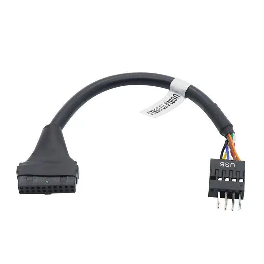 20Pin 19Pin USB 3.0 to 9Pin USB 2.0 Male and Female Motherboard Cable Adapter Cable 480Mbps Data Speed Computer Cable Connector