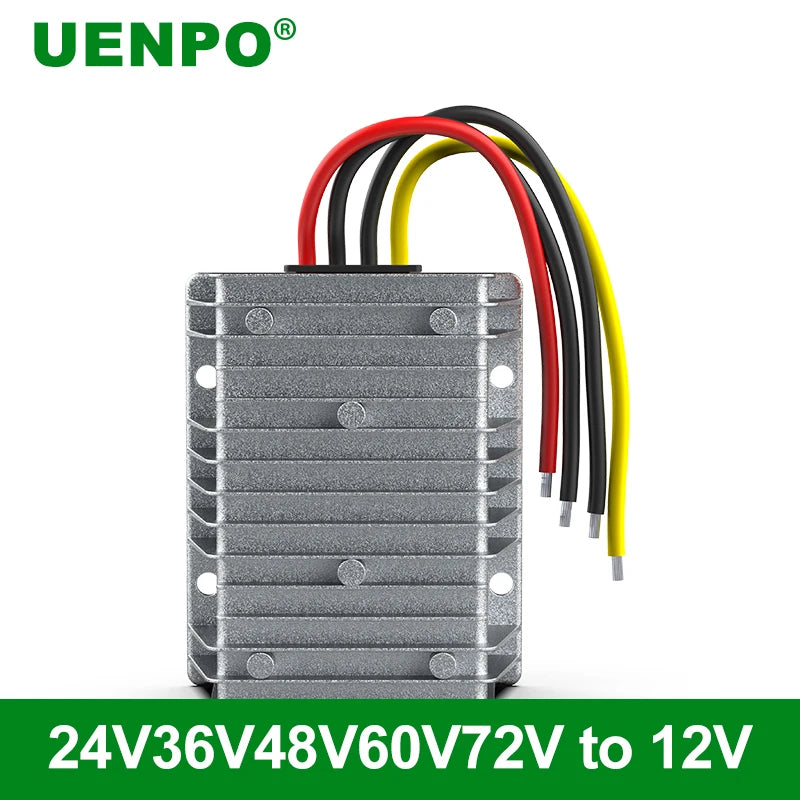 24V to 12V DC Power Converter 36V/48V to 12V Step-Down Module 60V/72V to 12V On-Board Step-Down Converter 15V-90V Inverter