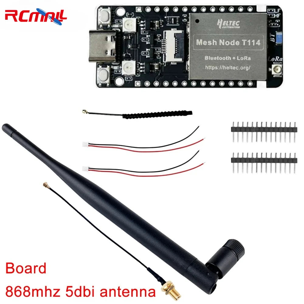 Heltec Mesh Node T114 LoRa BLE 868MHz 915MHz nRF52840 SX1262 TFT Display Low Power Positioning Devboard for Arduino Meshtastic