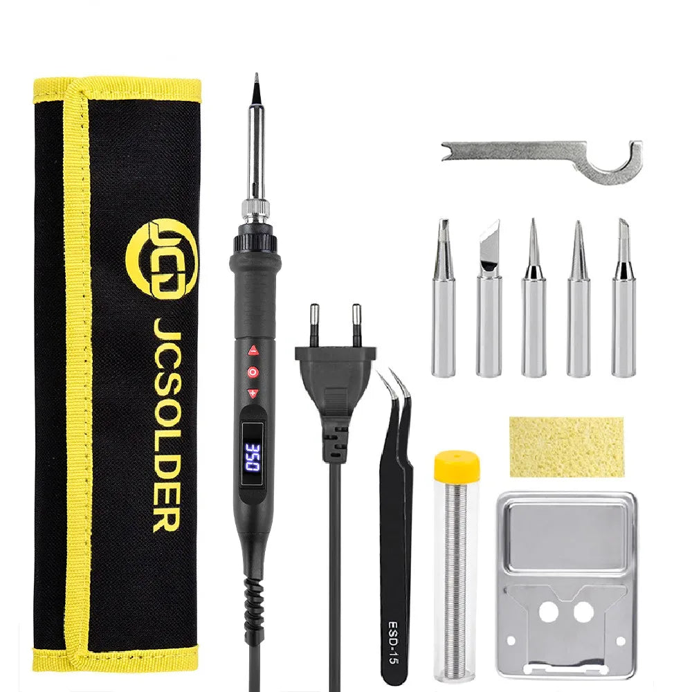 JCD 908U Soldering Iron Kit LCD Display 80W Adjustable Temperature Portable Soldering Iron 220V/110V Welding Tool