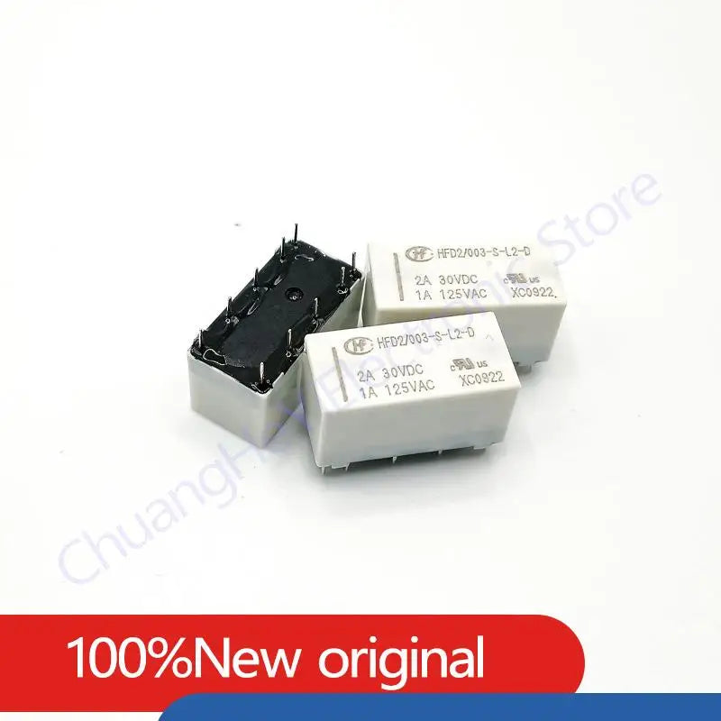 5PCS 5V Coil Bistable Latching Relay DPDT 30VDC 2A 1A 125VAC HFD2/003-S-L2-D HFD2/005-S-L2-D HFD2/012-S-L2-D HFD2/024-S-L2-D