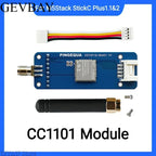 2-in-1 Wireless Communication Module Without RF Chip, Compatible with M5Stack StickCPlus,NRF24 2.4GHz & CC1101 433MHz Base Board