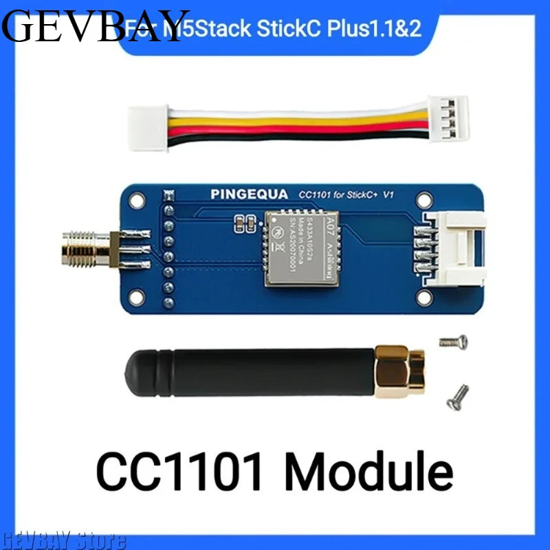 2-in-1 Wireless Communication Module Without RF Chip, Compatible with M5Stack StickCPlus,NRF24 2.4GHz & CC1101 433MHz Base Board