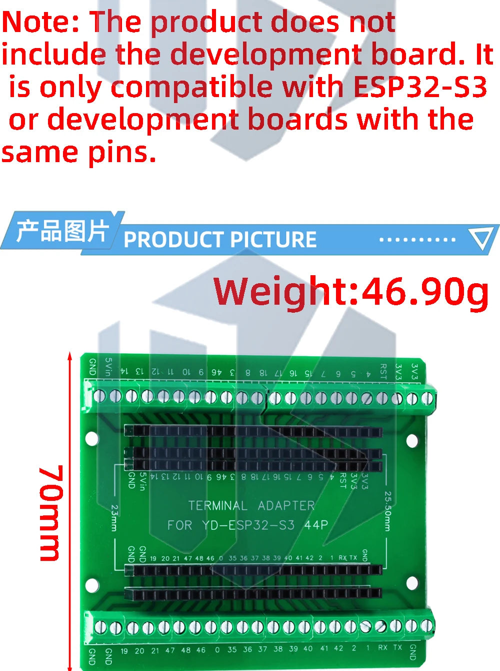 ESP32-S3 Development Board with Expansion Adapter Kit, IPEX 2.4 GHz Wi-Fi and Bluetooth Module, MCU ESP32-S3WROOM-1 N16R8