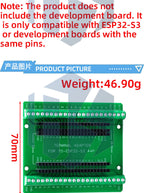 ESP32-S3 Development Board with Expansion Adapter Kit, IPEX 2.4 GHz Wi-Fi and Bluetooth Module, MCU ESP32-S3WROOM-1 N16R8