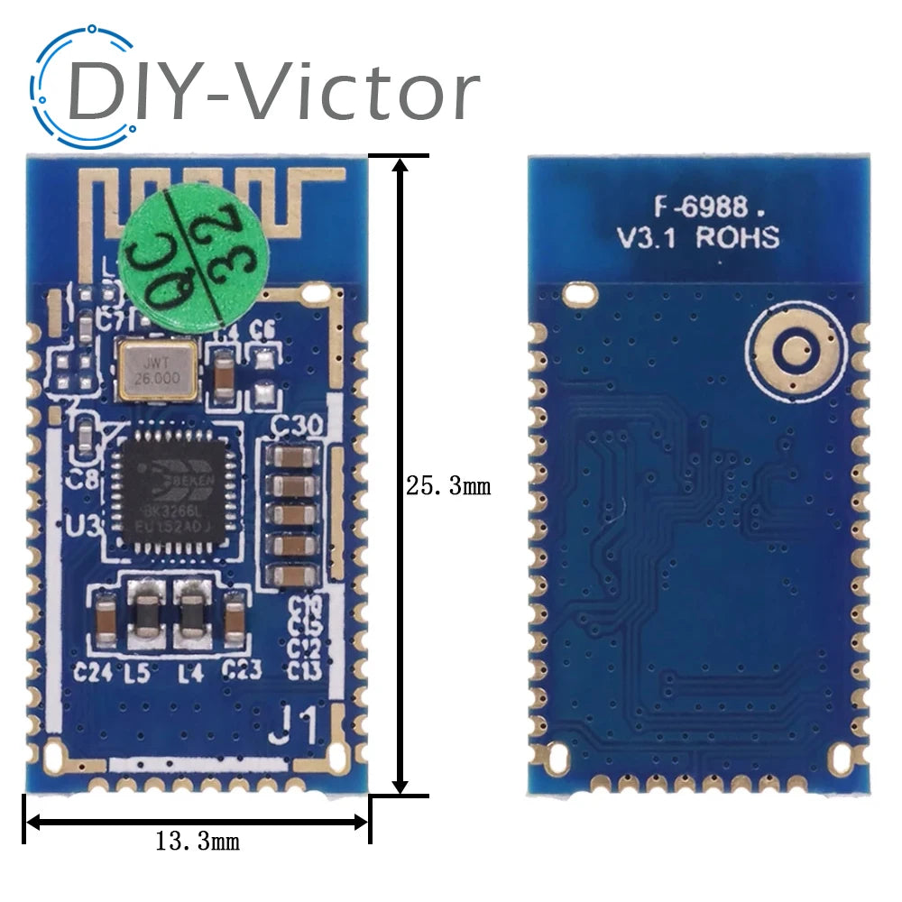 Bluetooth Stereo Audio Module Transmission BK3266 BK6988 Replace BK8000L expansion board AT Commands SPP Speaker Amplifier DIY