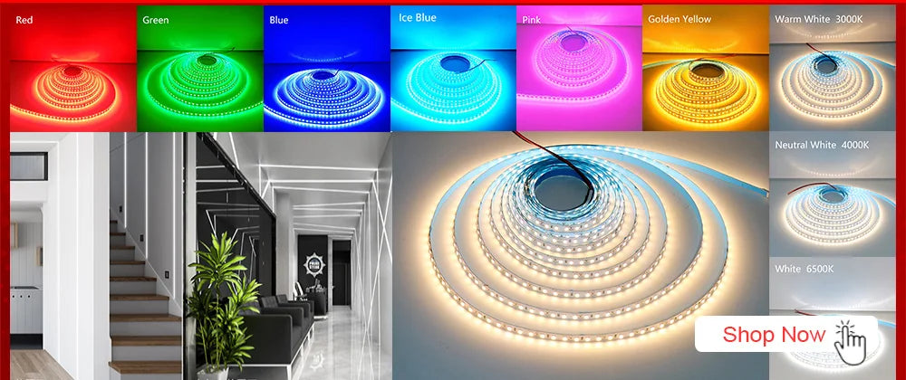 110V 220V LED Strip 2835 120LEDs/m Home Lamp Strip Red Ice Blue Green Yellow Pink 120V 230V Flexible Cuttable 20M Soft Light Bar