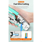 RJ45 RJ11 Cable Crimping Pliers 8P 6P Wire Cutter and Cover Remover with Grip Handle for Home Wiring Repair Use F19E