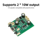 DC 5V/3.7V TWS Stereo Bluetooth Power Amplifier Board, 2×10W Dual-Channel Adjustable and Rechargeable Power Amplifier Board