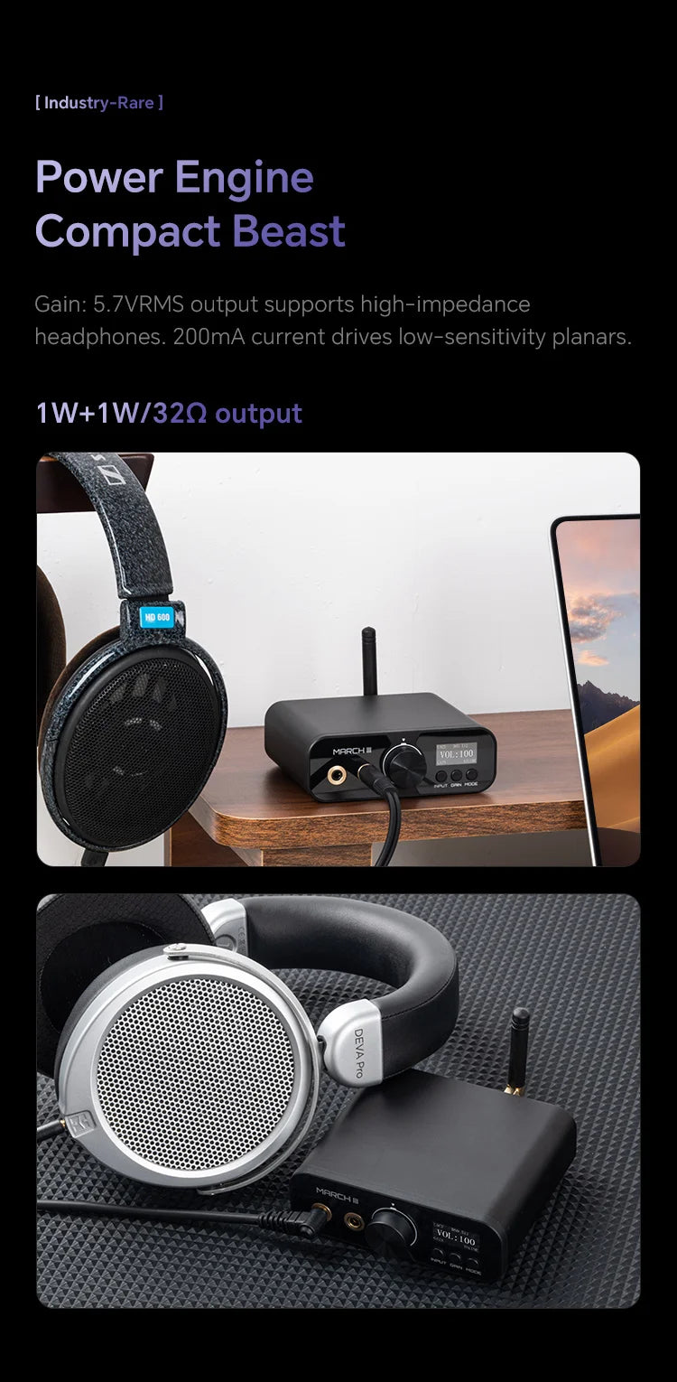 TempoTec March III-M3 2*CS43198 HIFI USB DAC,Bluetooth DAC,UAC1.0 for PlayStation PS4,PS5,UAC2.0, EQ,Filter,DSD512/LDA