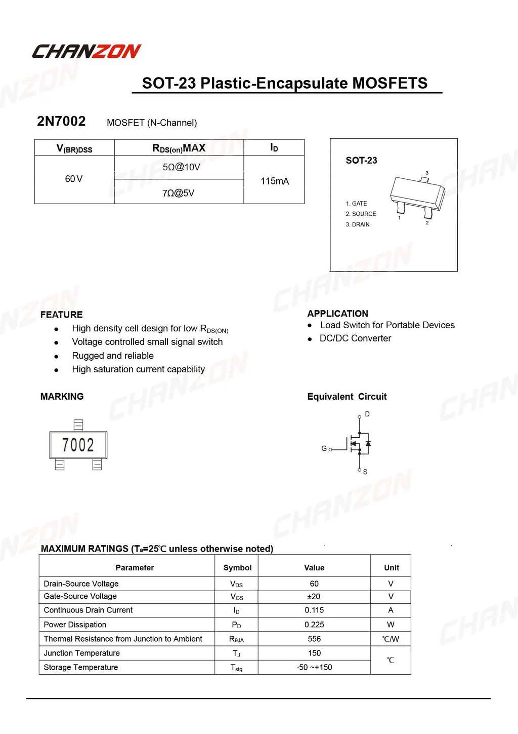 100pcs 2N7002 SOT-23 N-Channel SMD Mosfet Bipolar Junction Transistor BJT SIC Mos Fets Triode Tube SMT Integrated Circuits