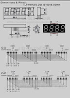 5pcs 0.56 Inch 12Pins C-C 5463AS C-A 5463BS 4 Digits Bits 7 Segment Red Clock LED Digital Display Digitron Common Anode Cathode