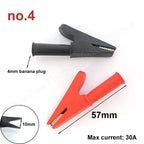 red+black 20/50A PVC Alligator Crocodile Clip Clamp Socket Plug Handle Test Cable Probe 4mm Banana Plug Electric Battery