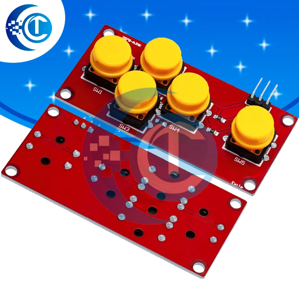 AD Keyboard Simulate Five Key Module Analog Button for arduino Sensor Expansion Board