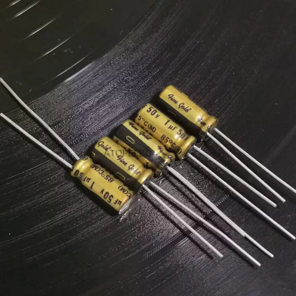 10pcs Nichicon FG Fine Gold Series Electrolytic Capacitor Hi-Fi Audio 0.33uF/1uF/2.2uF/3.3uF/4.7uF/10uF/22uF/47uF/100uF 25V/50V