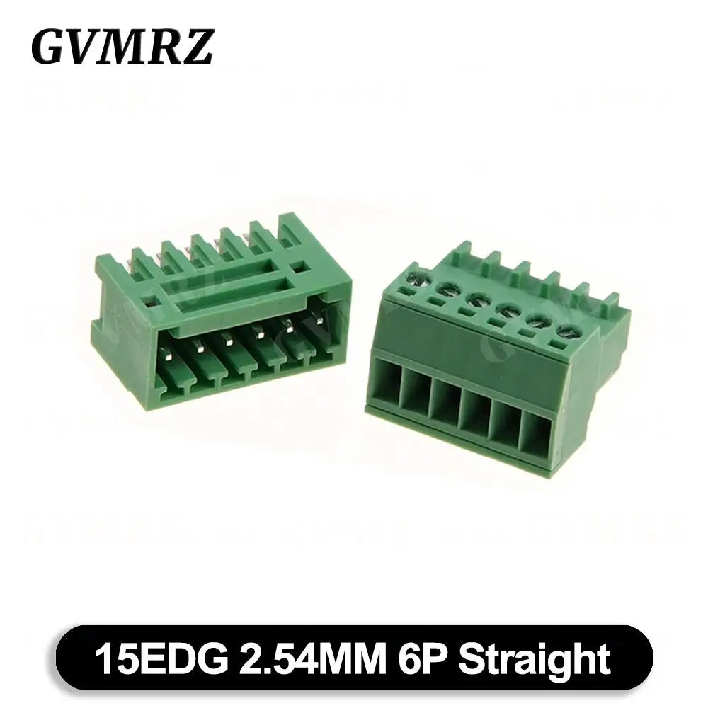 5Set/lot 15EDG 2.54mm PCB Seal Screw Terminal Block 2 ~ 12 Pin KF15EDG 2.54 Male Plug + Female Socket Pin Header Wire Connector