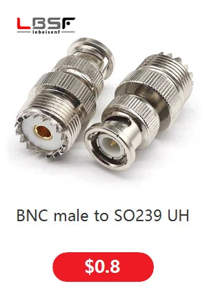 BNC to UHF head female to male UHF to BNC antenna adapter Q9 head to UHF male to female