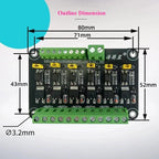 6 Channel MOS FET Module Optocoupler Isolation MOSFET Driver Board 3.3V 5V for Arduino PLC Microcontroller