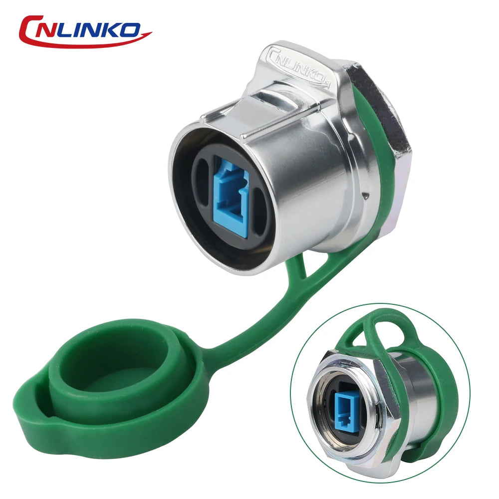 CNLINKO M24 Fiber Optic Connector LC High Performance Single Mode Conenctor Quick Assembly Waterproof IP68 for Networking FTTH
