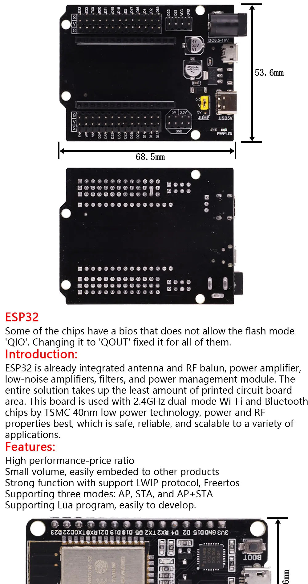 ESP8266 ESP32 CP2102 CH340 NodeMcu V3 V2 D1 MINI Lua Wireless WIFI Module Connector Development Board CP2102 ESP-12E Micro USB