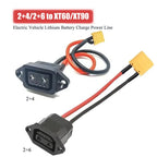 XT60/TX90 to 2+4/2+6 Cable Connector Male Female Electric Vehicle Lithium Battery Charging Socket 4 Square New Energy Power Line
