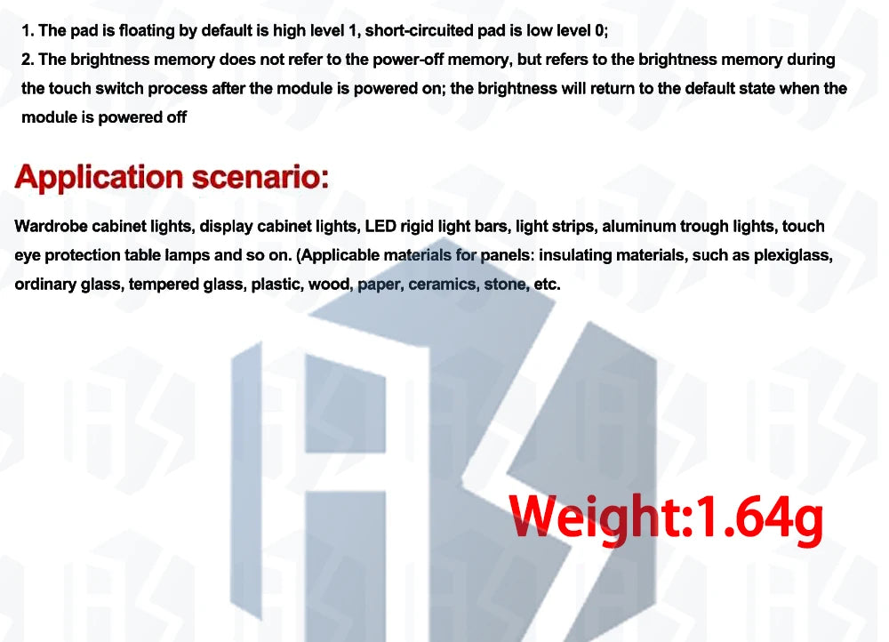 Touch Switch Capacitive Module 5V-24V 3A LED Dimming Control Lamps Active Components Short Distance Scan Sweep Hand Sensor Touc