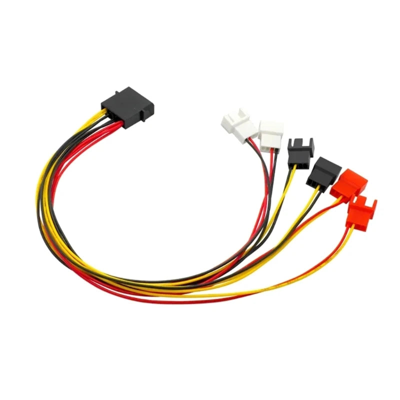 4Pin Molex to 3Pin/4Pin Fan Adapter 12V 7V 5V PC Fan Adapter 4Pin Molex Splitter 54DB