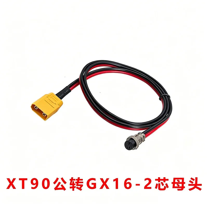 XT90 to GX16 Model Aircraft Connector GX16 2/3 Pin Male To Female Electric Vehicle Power Cord XT90 Battery Charging Output Cable