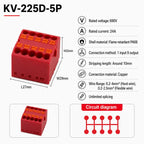 DIN Rail Terminal Block 1/5/10PCS 2.5mm2 Push In Quick Connect Electrical Wire Connector Modular Power Distribution Block