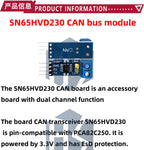 1~10PCS SN65HVD230 VP230 CAN Board Network Transceiver Evaluation Development Module For Arduino Controller Board DC 3V-3.6V