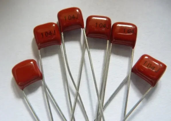 10pcs/100pcs CBB capacitor 104 100V 104J 0.1uF 100nF P5 Metallized Polypropylene Film Capacitor