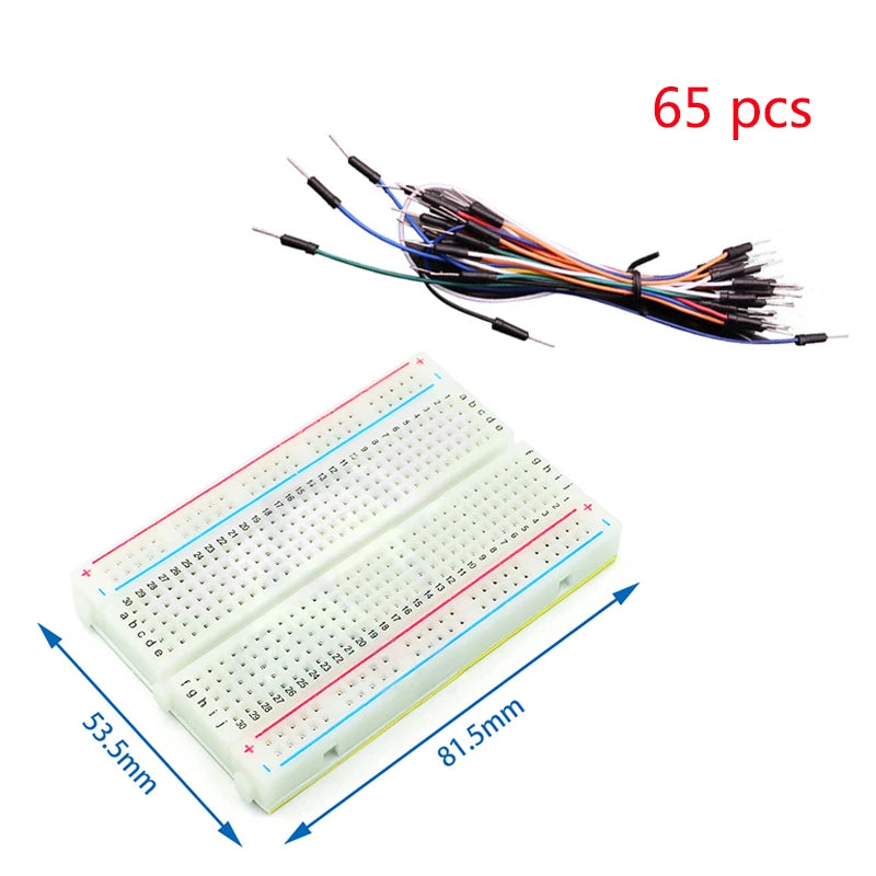 Breadboard 400 700 750 830 Holes MB-102 Solderless PCB Mini Test Board ZY-204 1600pts Prototype Board Jumper Wire Cable DIY Kit