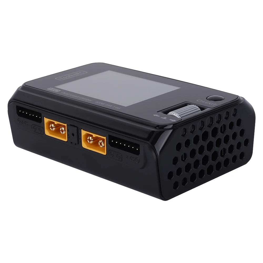 ToolkitRC M6D 500W Smart Charger 15A DC Dual Channel MINI Discharger with Power Supply For 1-6S Lipo Battery FPV Model Vs M8
