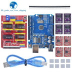 TZTUNO R3 Shield V3 Engraving Machine 3D Printe+ 4pcs DRV8825 Or A4988 Drive Expansion Board For Arduino With USB Cable