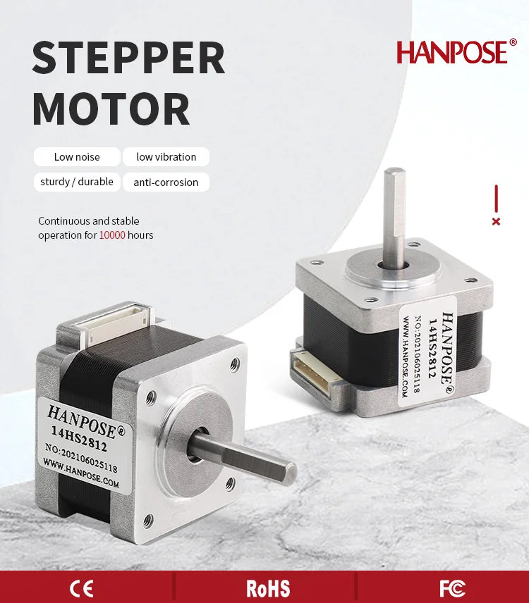 1PCS Neam14 Stepper Motor 14HS2812 1.2A 2 Phase 4 Wire 1.8 Degree H28mm For CNC Laser 3D Printer Hybrid Step Motor