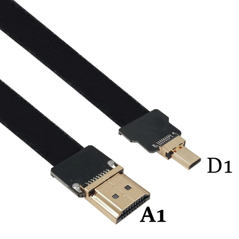 Camera 0.05M-1M FPC flexible cable drone aerial photo transmission FPV Micro HDMI to HDMI HD cable