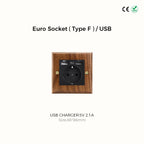 Avoir Retro Black Walnut Panel Toggle Switches USB Type C FR EU Socket Outlet Brass Lever Wall Light Switches Cat6 Rj45 For Home