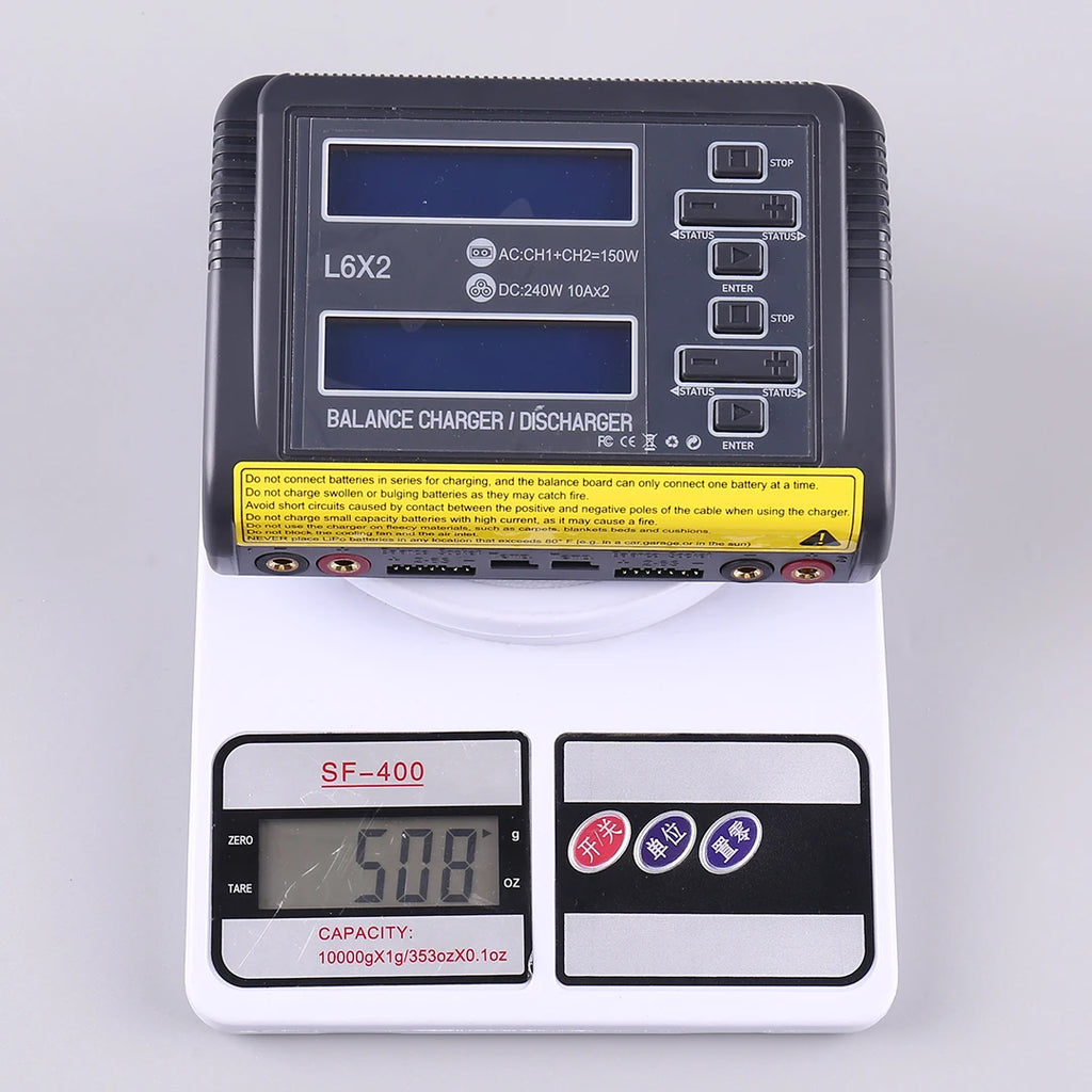 HTRC L6X2Lipo Intelligent Balanced Charger for RC Model Aircraft Dual Channel 2-6S Remote Control LiPo Battery Charger