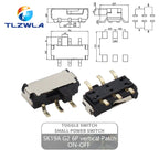 10PCS Slide Switch Micro-power Toggle Switch Single and Double-row Direct-inserted Horizontal Sliding Second Gear Third Gear