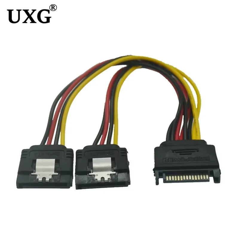 IDE Molex 4 Pin to SATA 2 Serial HDD Power Adapter Cable Hard Drive Connector Male to Female Molex SATA Extension Cord