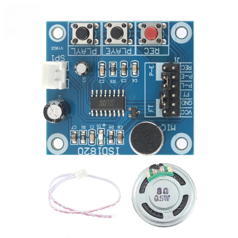 ISD1820 Voice Record Playback Module with Mic Sound Audio Loudspeaker Sound Audio Board for Arduino DIY Electronic Projects
