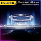 ESSAGER 15W Magnetic Wireless Chargers Qi Qi2 Wireless Charger Fast Charging Pad for iPhone 17 16 15 14 Mini Phone Charger