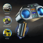 KEBIDUMEI Bluetooth 5.0 Car Adapter Cigarette Lighter USB PD QC3.0 Super Fast Charging Digital Display Charger Car Accessories