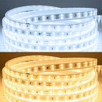 220V Led Strip 1-30m With Eu Plug 2835 Flexible Ribbon Light Waterproof Led Tape for Home Kitchen Outdoor Garden Decor Lighting