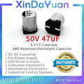 50pcs 50V 47uF 6.3×7.7mm SMD Aluminum Electrolytic Capacitor Low ESR
