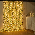 10M/5M/2M Green Leaf Fake Plants String Light Battery Powered Waterproof String Light For Wall House Room Office Birthday Decor