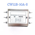 Three-Phase Power Filter inverter EMI Servo Filter Purifier CW12B-10/20/30/40/50/60A-S/SR AC 380V Three-Wire Rail Mount Terminal